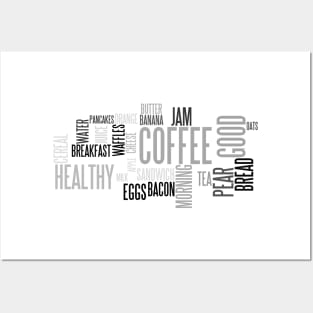 Breakfast word cloud Posters and Art